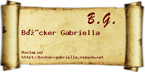 Böcker Gabriella névjegykártya